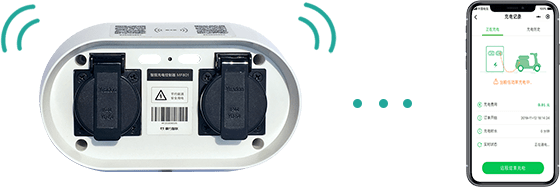 摩家,電動(dòng)自行車(chē)充電樁,遠(yuǎn)程監(jiān)控,支持多種通訊方式：NB-loT、2G、4G